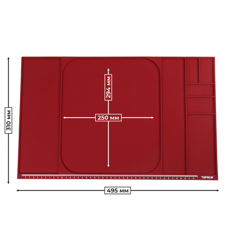 Tapis de couteau TSPROF XL (Rouge)