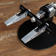 TSPROF Quick Fillet Clamps with red locking levers mounted to TSPROF K03 standing on a wooden table