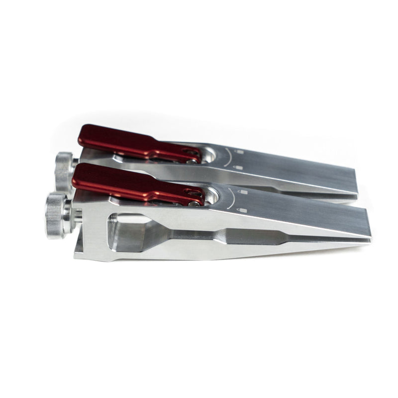 TSPROF Quick Fillet Clamps with red locking levers on white background, side view