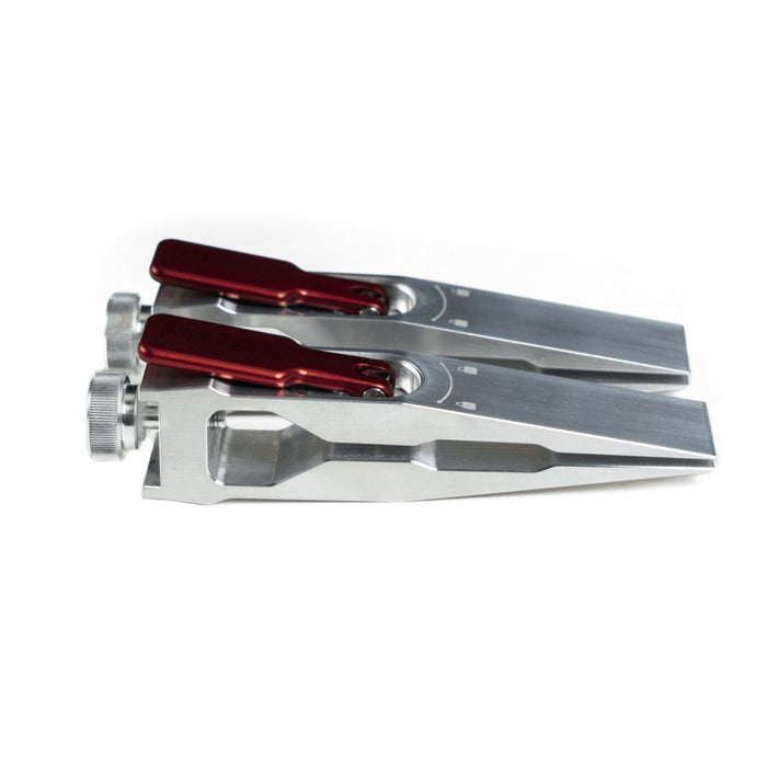 TSPROF Quick Fillet Clamps with red locking levers on white background, side view
