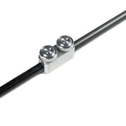 TSPROF carbon guide rod connection sleeve. Silver, original non-coated version.