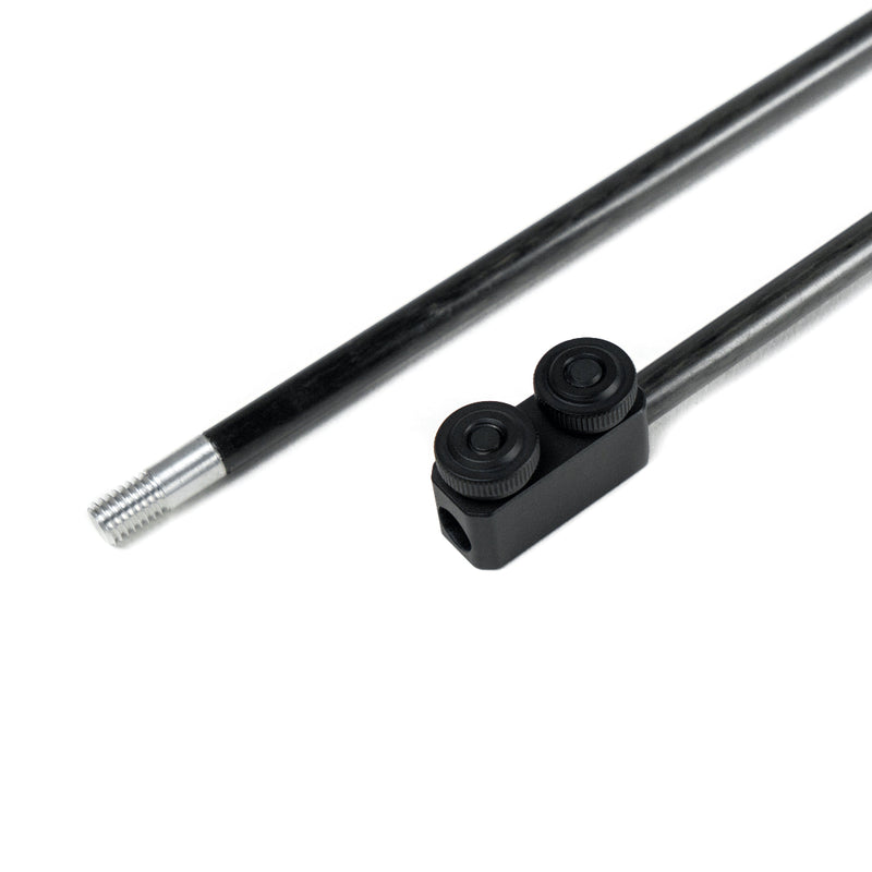 Close up of the TSPROF abrasive holder guide rod connection.